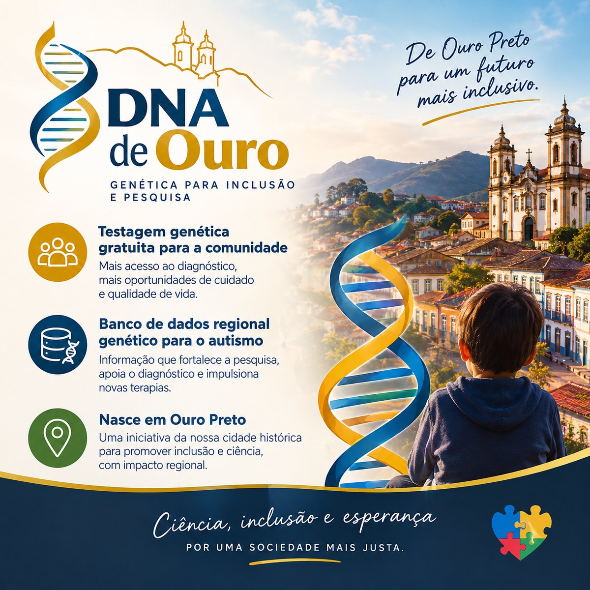 Projeto DNA de Ouro — genética para inclusão e pesquisa, uma iniciativa nascida em Ouro Preto